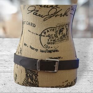 Dark brown leather belt size 36